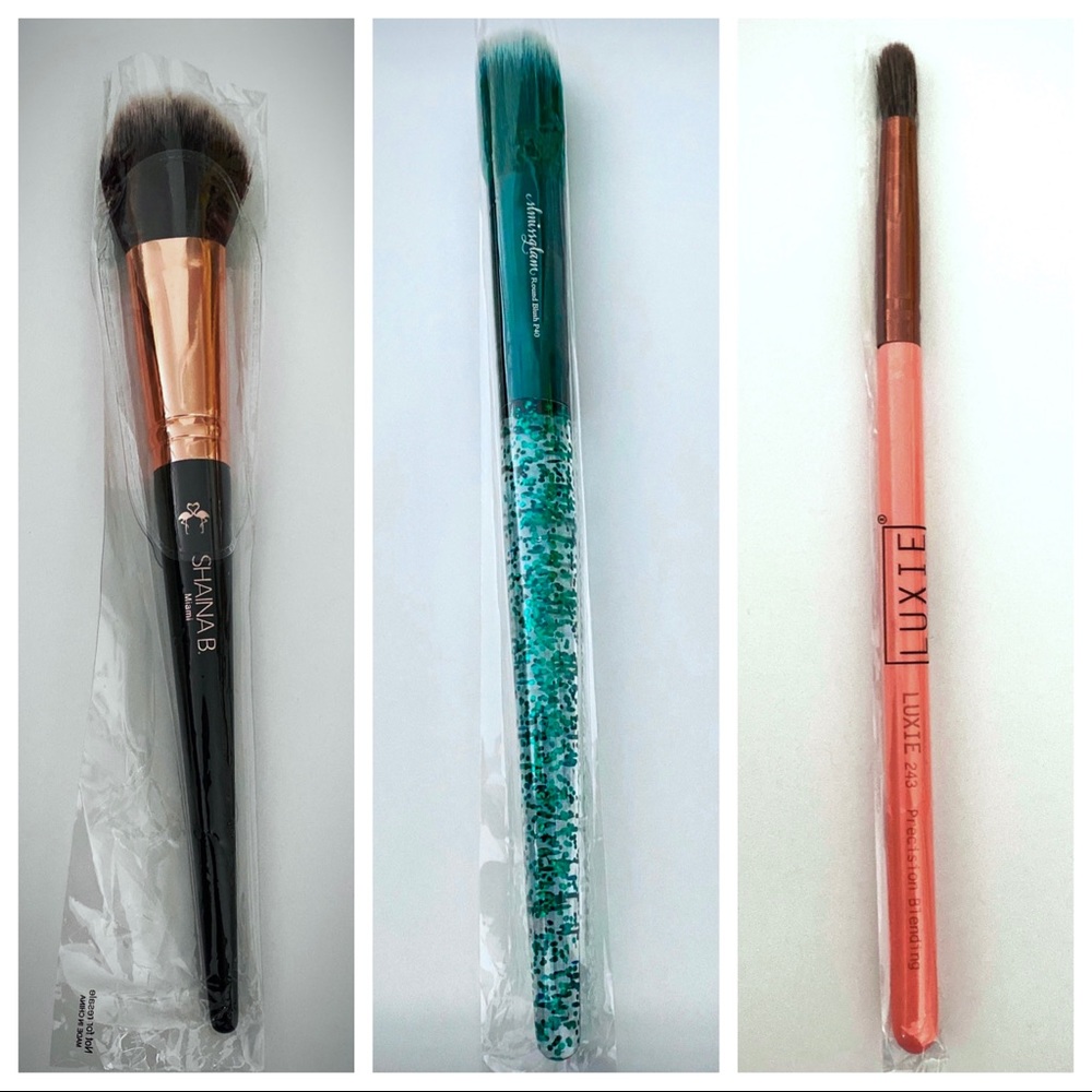 Luxury Make-up Brush Lot (3) Shmissglam, Shaina B. & Luxie NEW